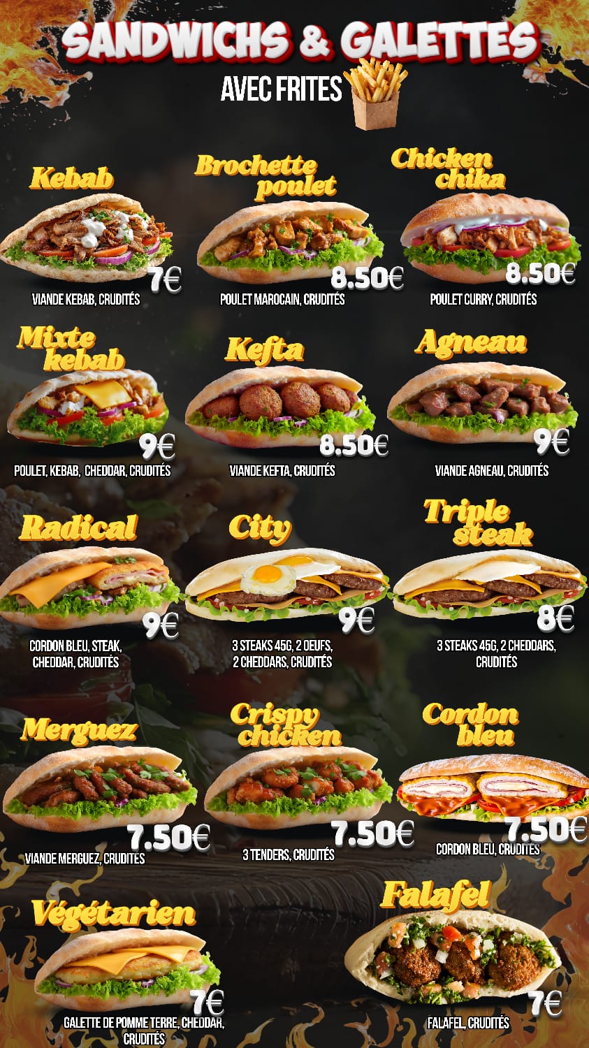 SaintGilles-Sandwichs Nos Sandwichs St Gilles Kebab BZH