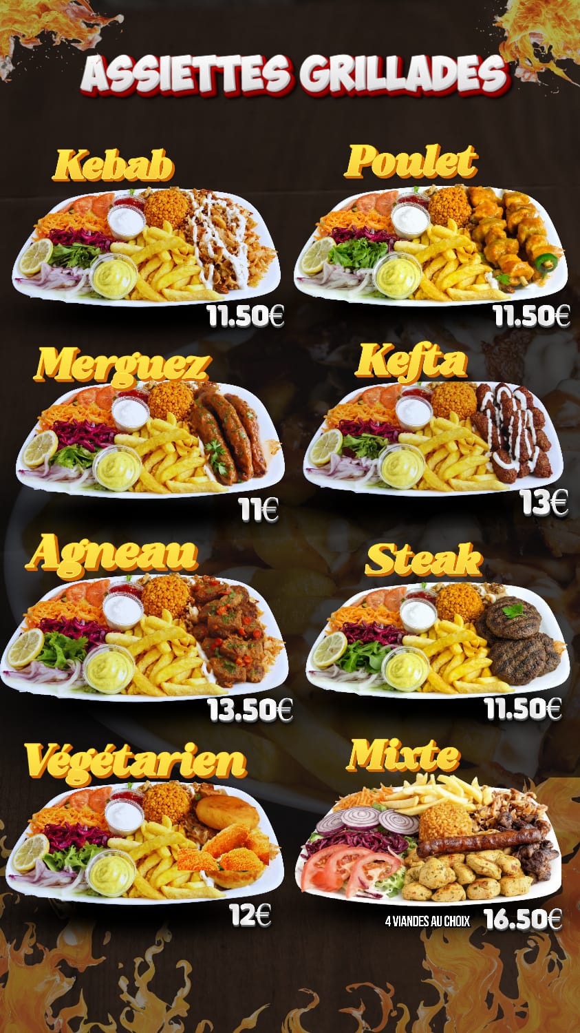 SaintGilles-assiettes Nos Assiettes St Gilles Kebab 35 BZH