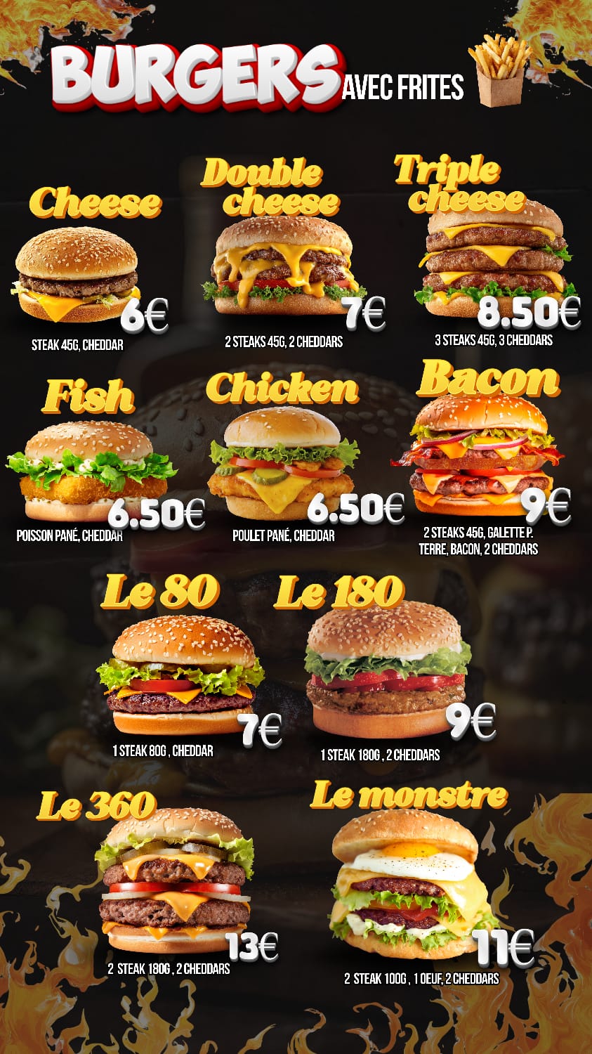 SaintGilles-burgers Nos burgers St Gilles Kebab BZH